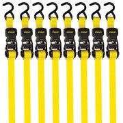 Stanley 10 ft x 1 in Ratchet Strap, 1500 lbs (8-Pack) S1000